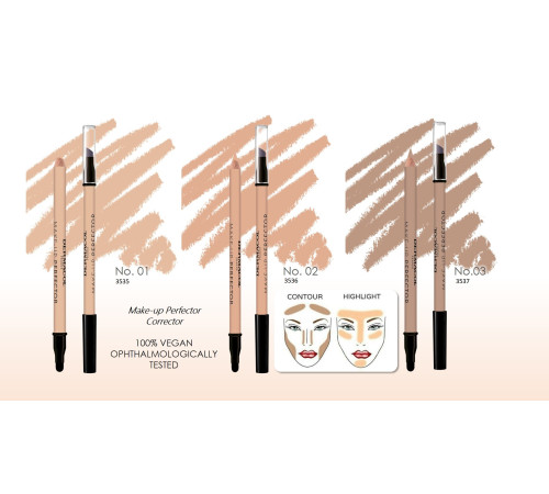 Make-up Perfector Corrector 1.5g (Contours, brightens, covers imperfections VEGAN)